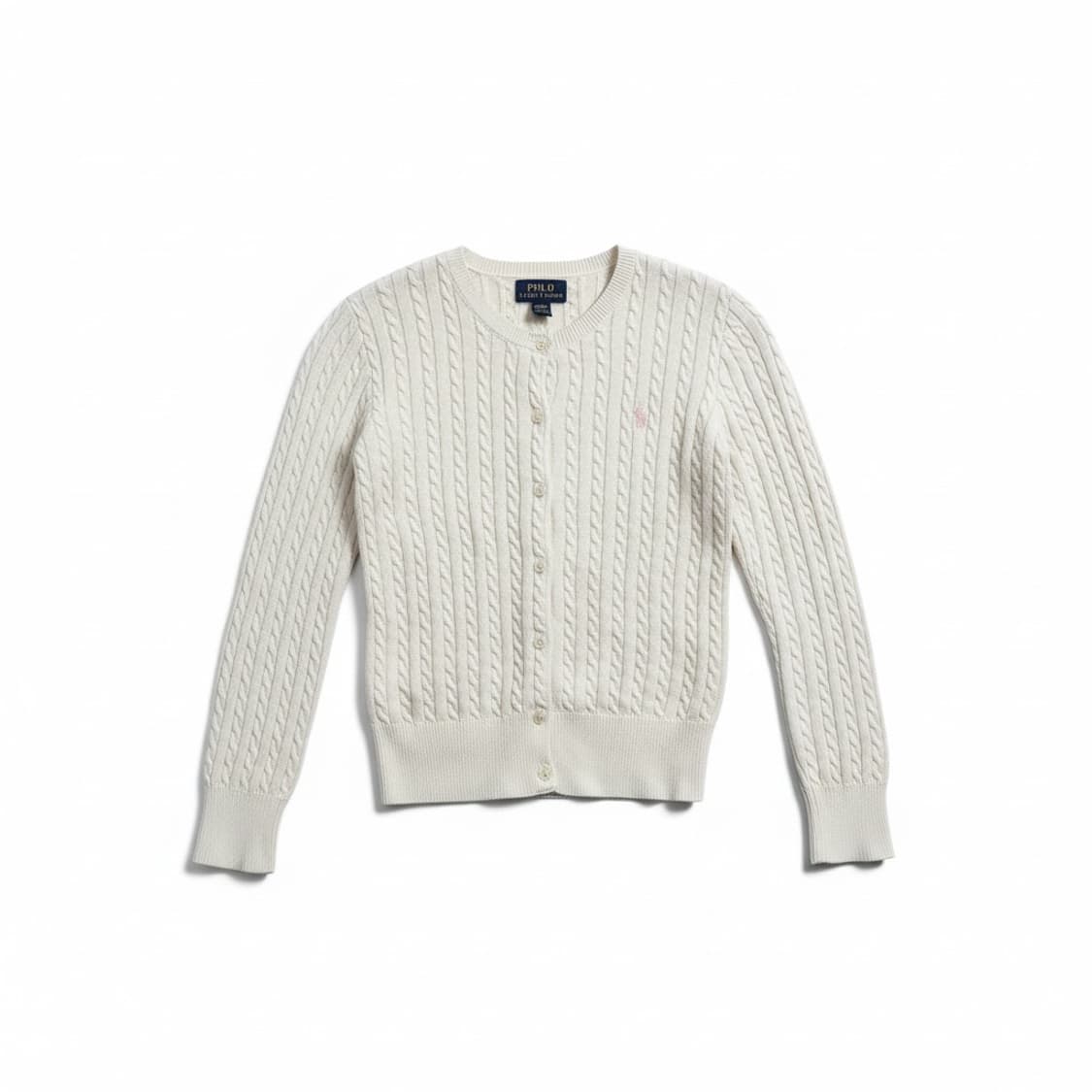 폴로 랄프로렌 아이보리 케이블 가디건 M 상품이미지1