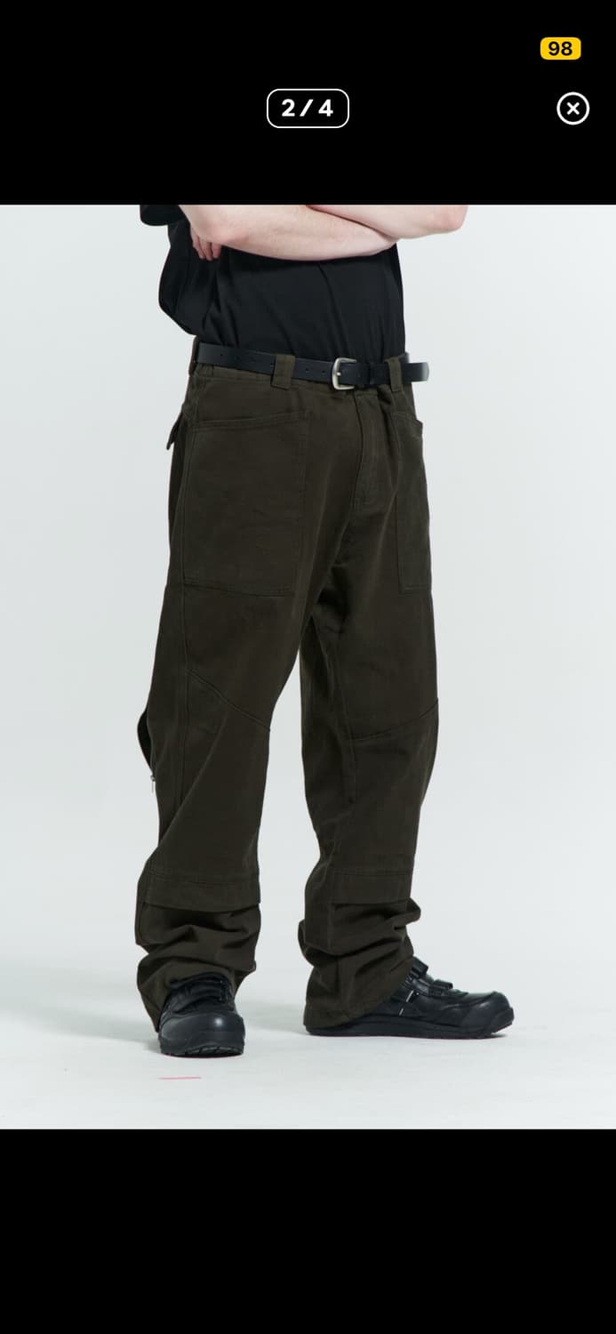 플라스틱프로덕트  웨이브 지퍼 팬츠 초콜릿 s 상품이미지2