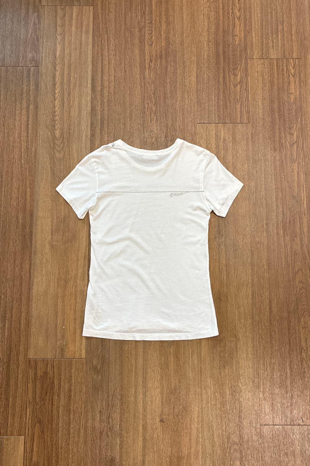 Diesel Slim Fit White Line Logo T-Shirt 상품이미지7