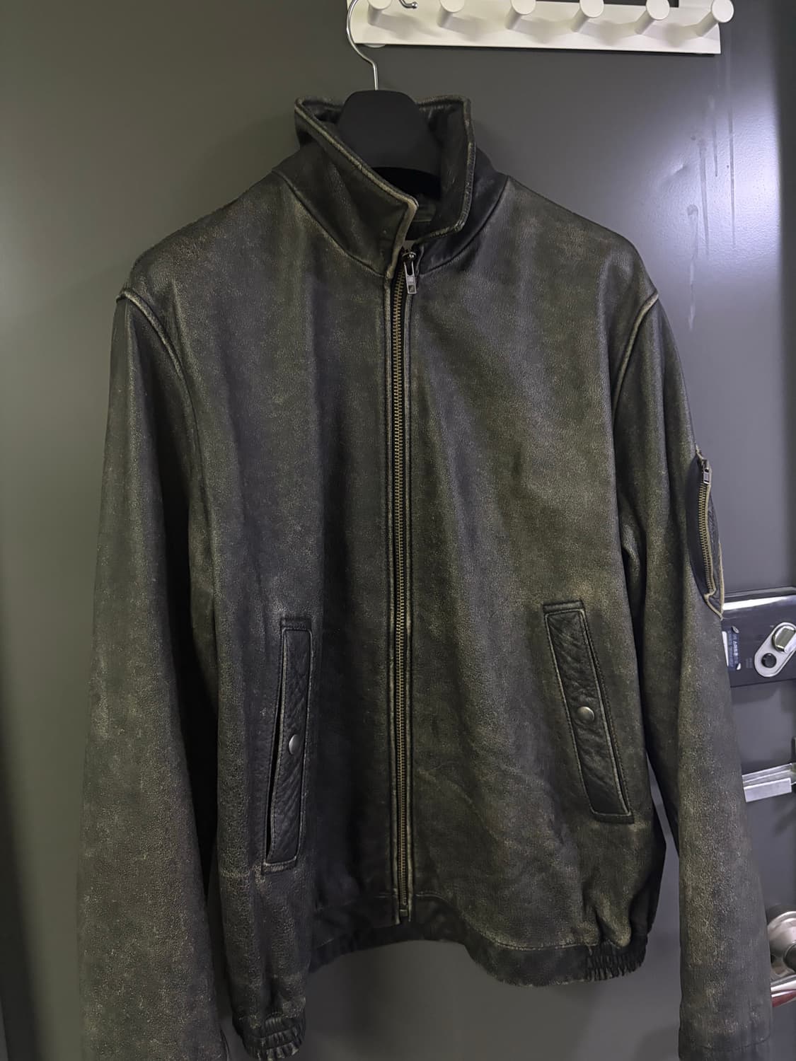 디스이즈네버댓 플라이트 레더 자켓 m 상품이미지2