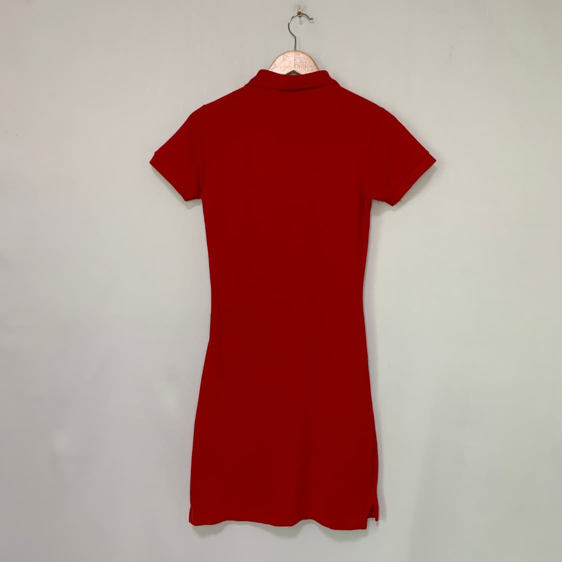 라코스테 레드 카라 피케 슬림핏 반팔 원피스 빈티지 00s y2k 상품이미지5