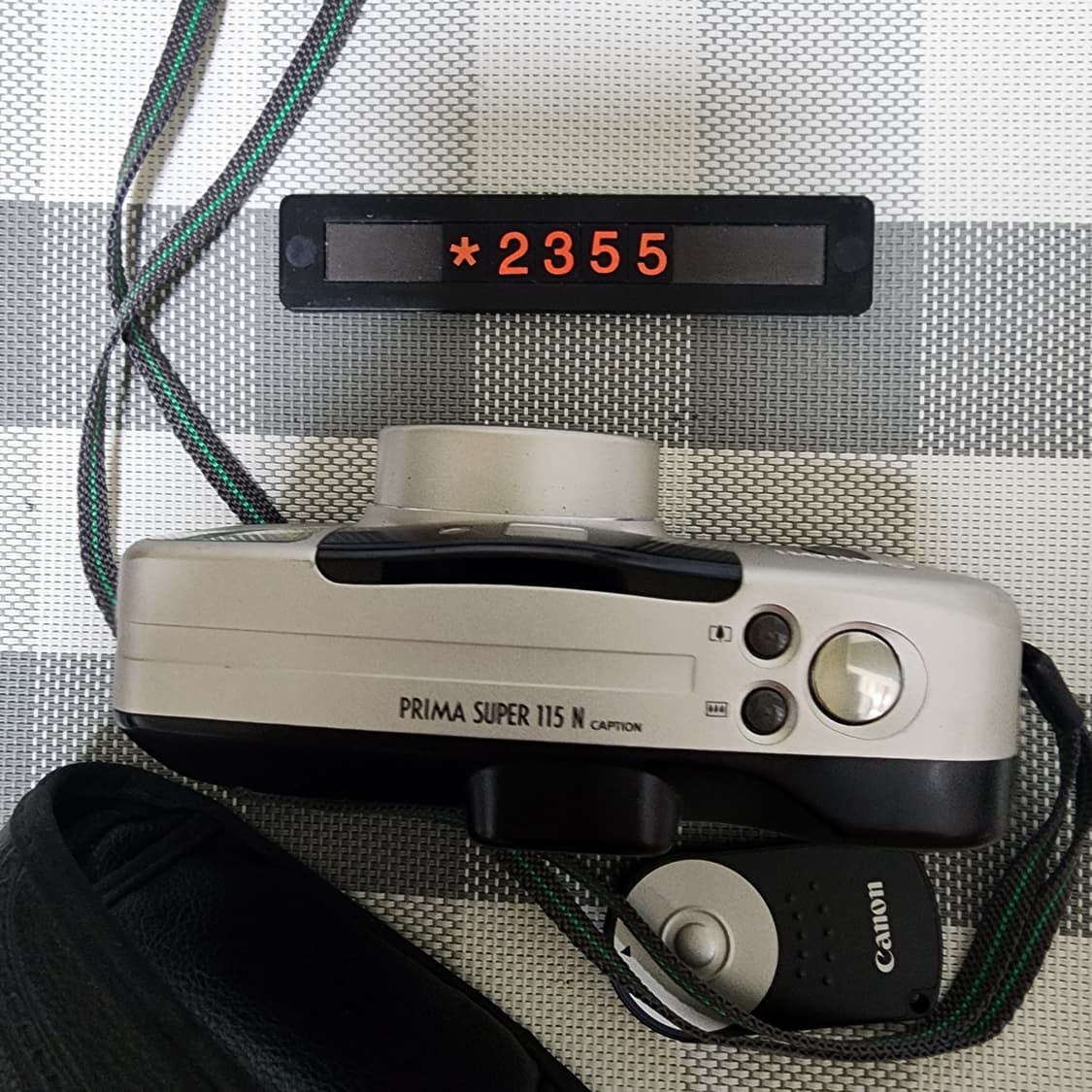 캐논 프리마 슈퍼 115 N 캡션 필름카메라 리모컨 파우치포함 상품이미지2