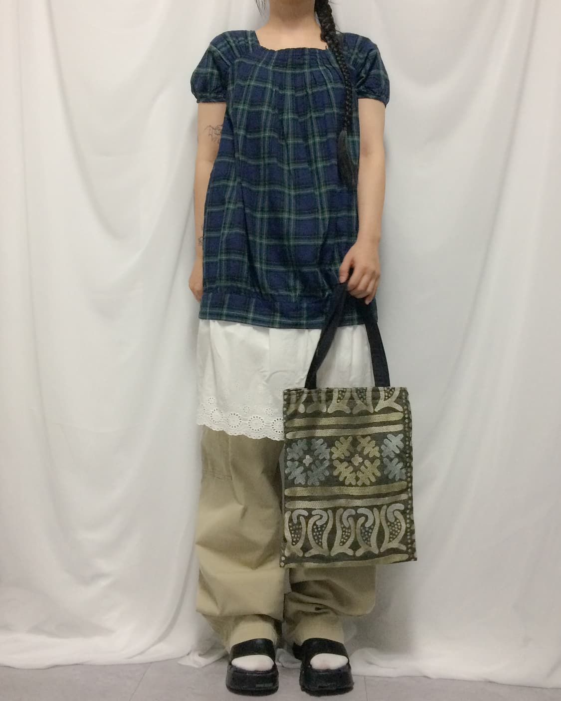 check pattern blouse 상품이미지6