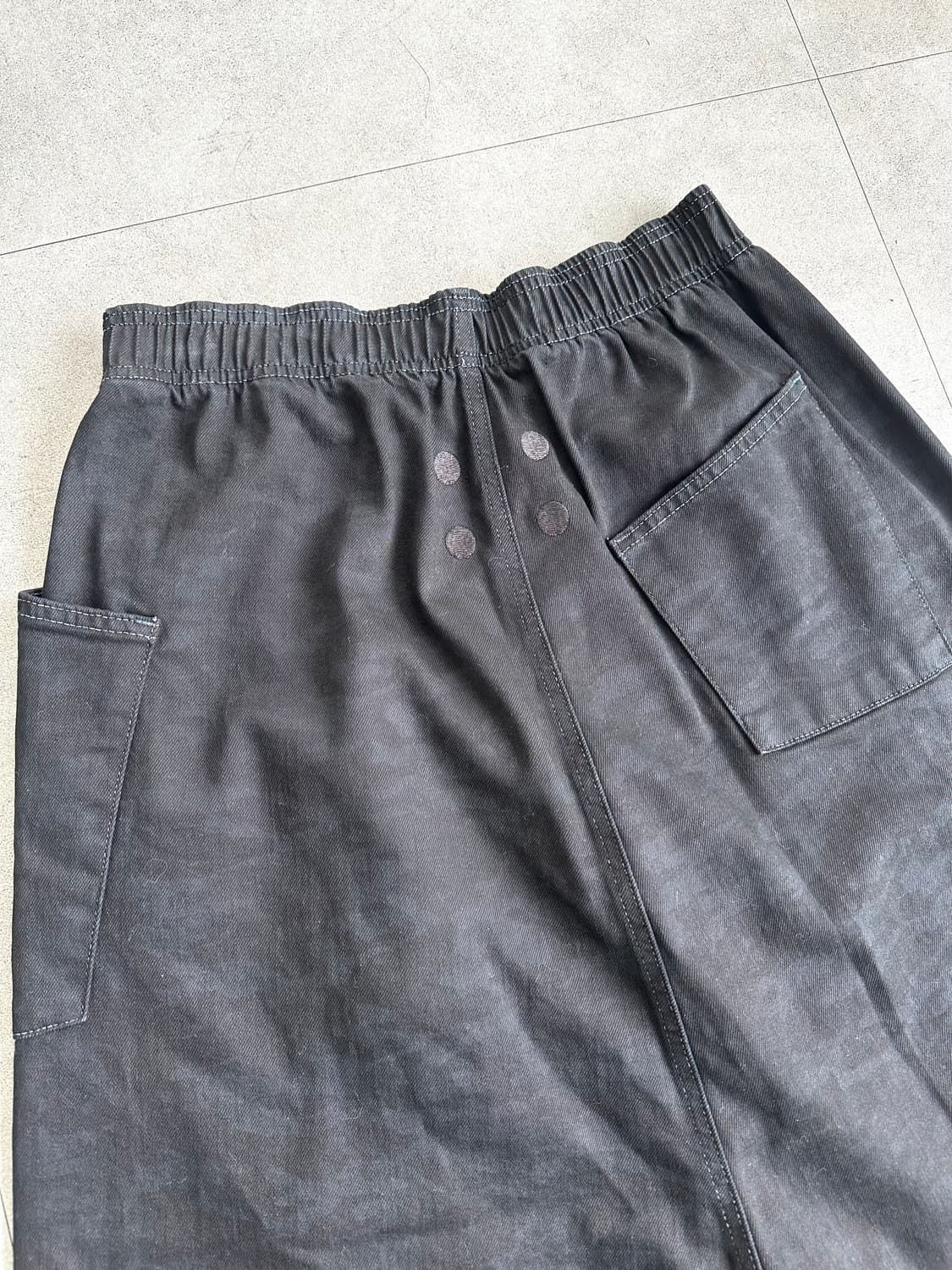 JPN VTG 블랙 카모 사루엘 팬츠 상품이미지5
