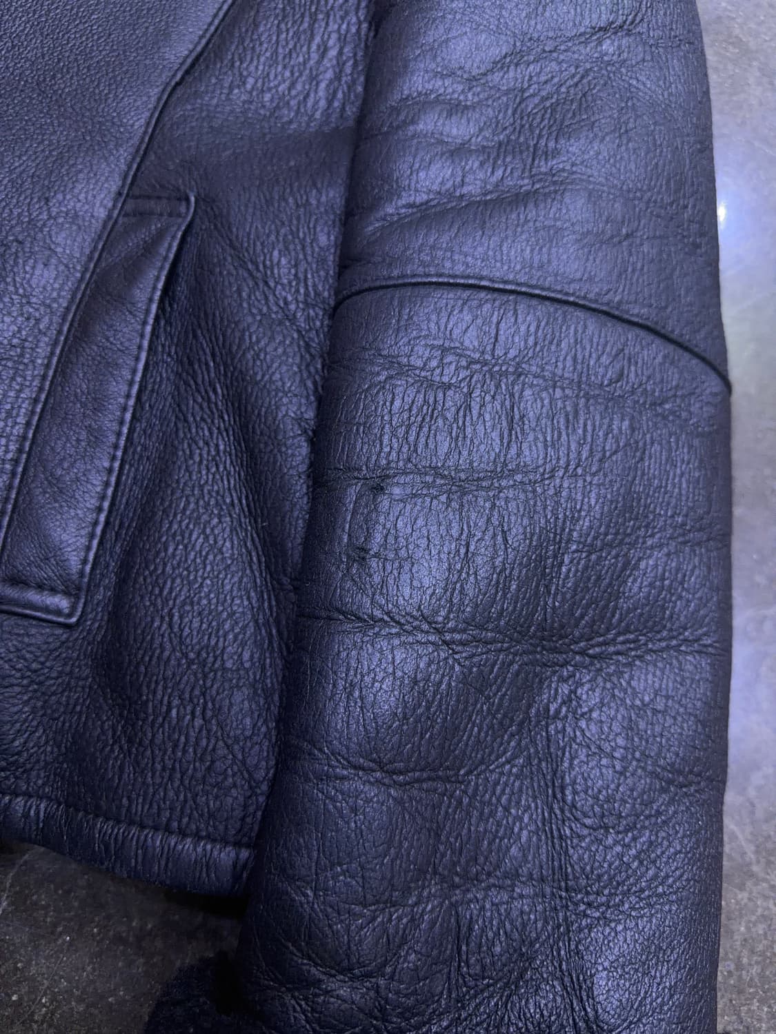 체이스컬트 양가죽 무스탕 모피 가죽자켓 블랙 95 상품이미지4