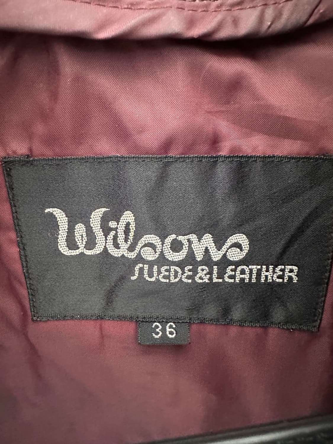 (실측M) 카우하이드 버건디 레더 자켓 상품이미지4