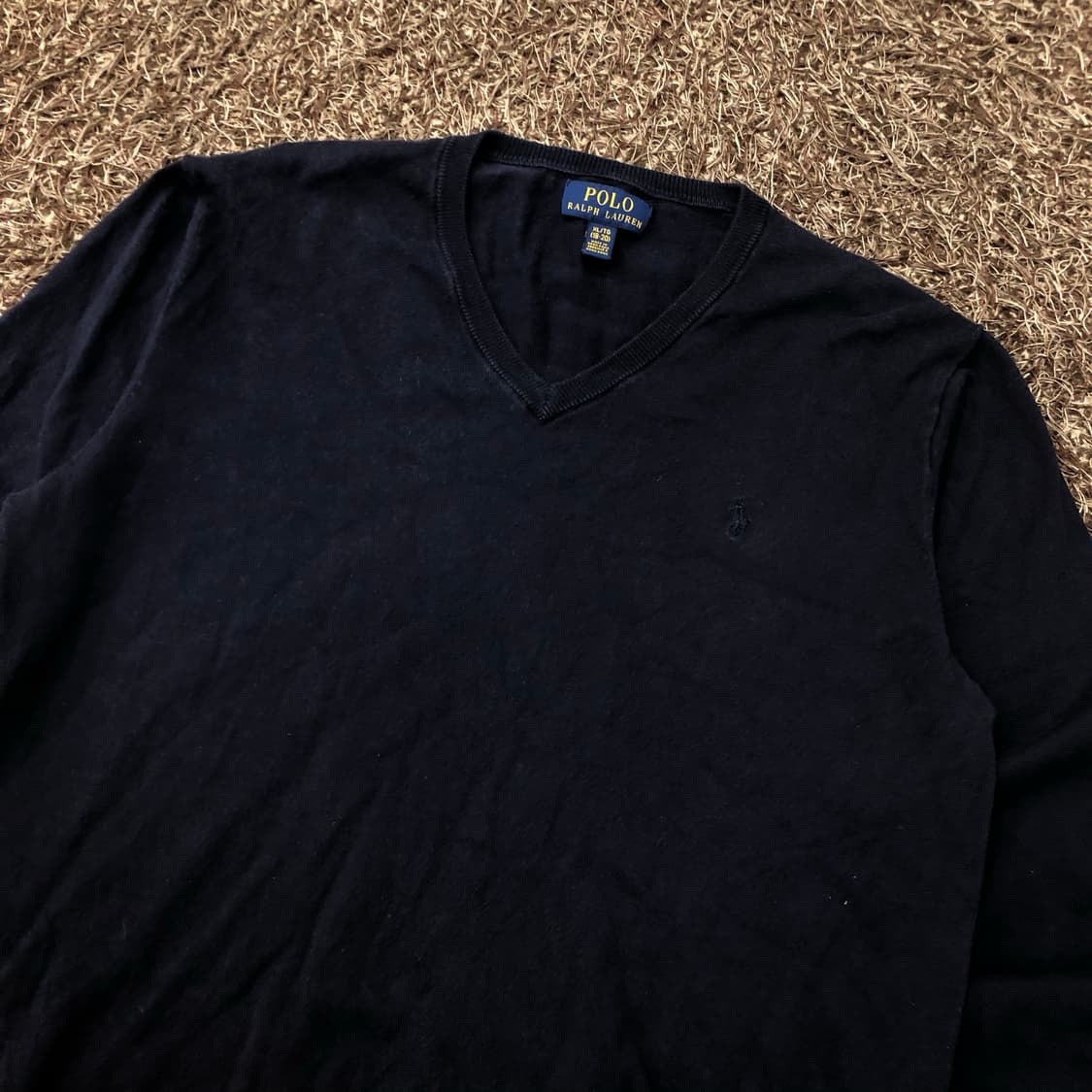 폴로 랄프로렌 걸즈 네이비 브이넥 니트 상품이미지3