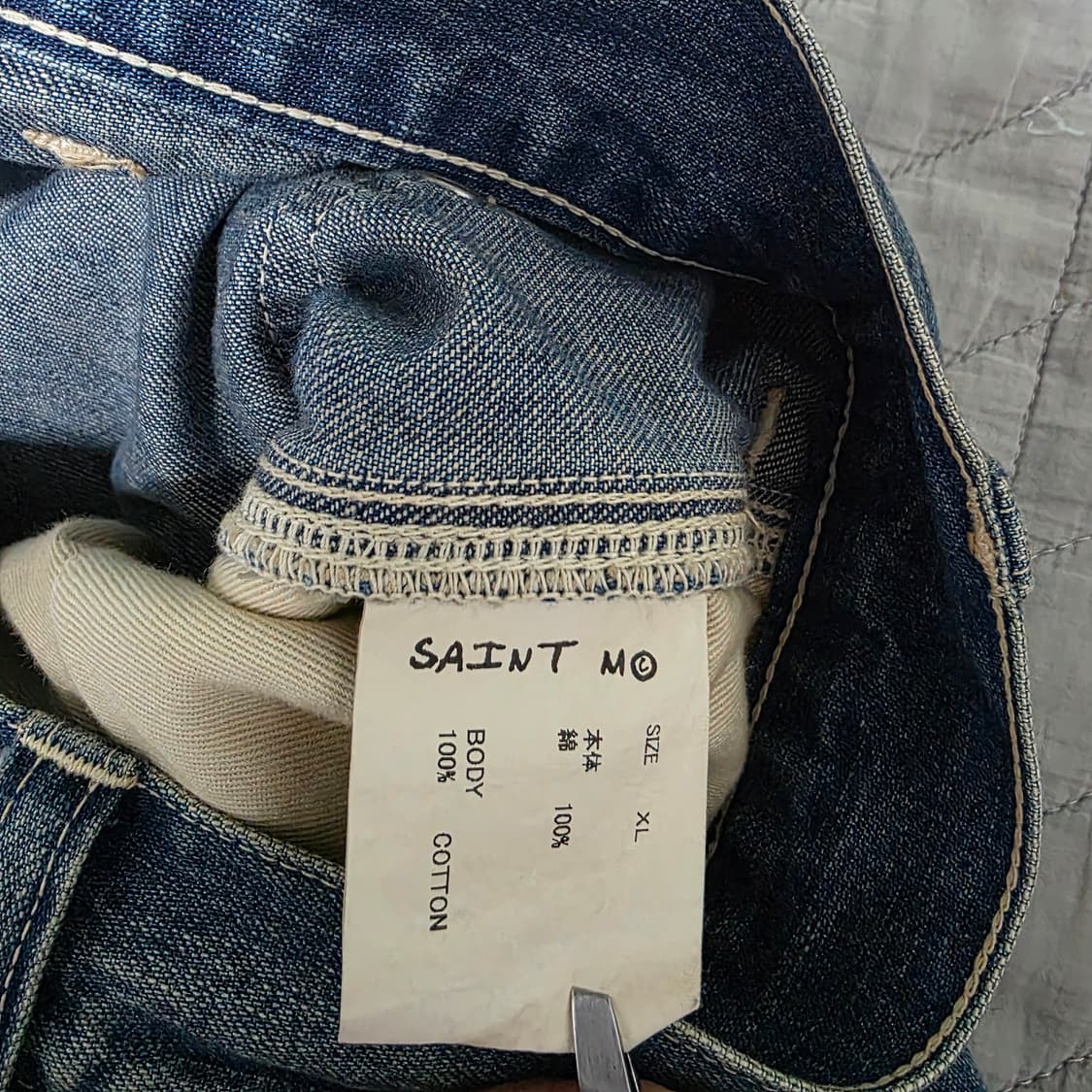 [XL] 세인트미카엘 더블니 데님 쇼츠 상품이미지6