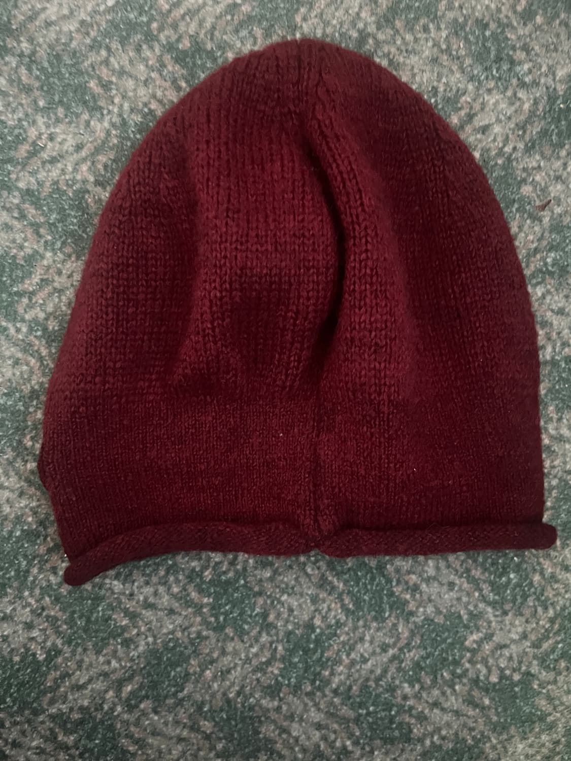 버건디 밍크 비니 상품이미지2