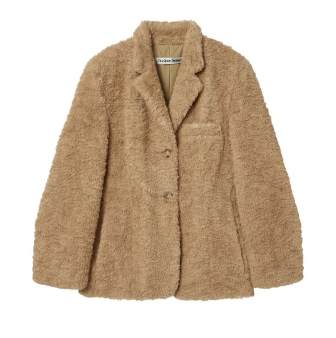 더오픈프로덕트 퍼 테일러 재킷 카멜 베이지 (택안뗀 새상품 정가 31) 상품이미지2