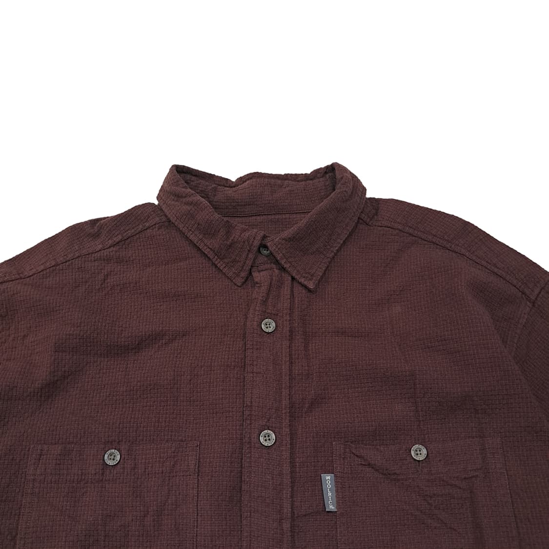 CL179 울리치 코튼 와플텍스처 버건디 셔츠 상품이미지2