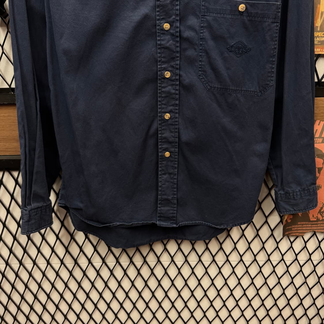00s 리바이스 포 진스 워크 셔츠 전면 원포켓 포인트 네이비 상품이미지4