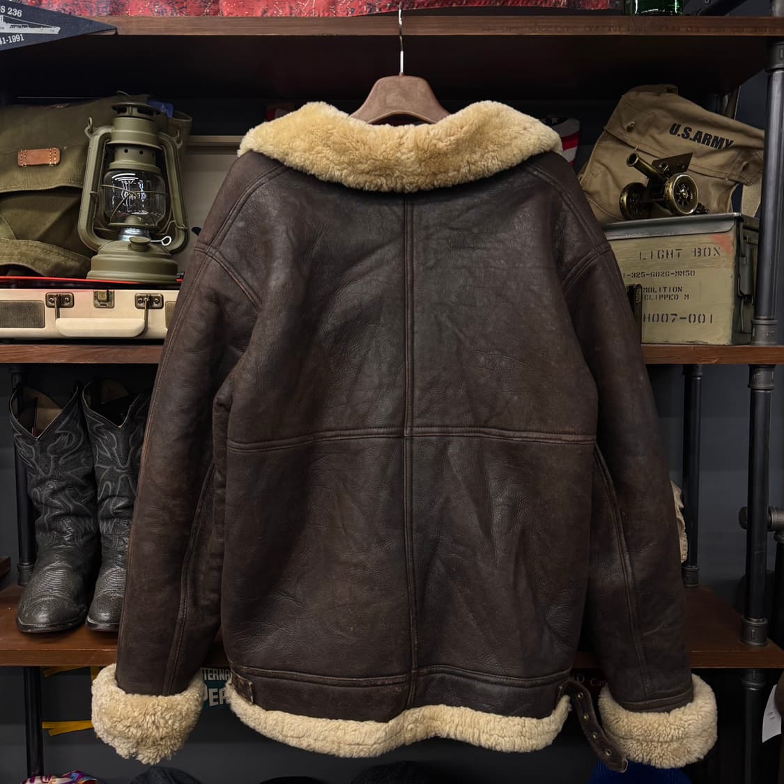 90s Type B-3 무스탕 자켓 밀리터리 리얼 레더 USA N236 상품이미지2