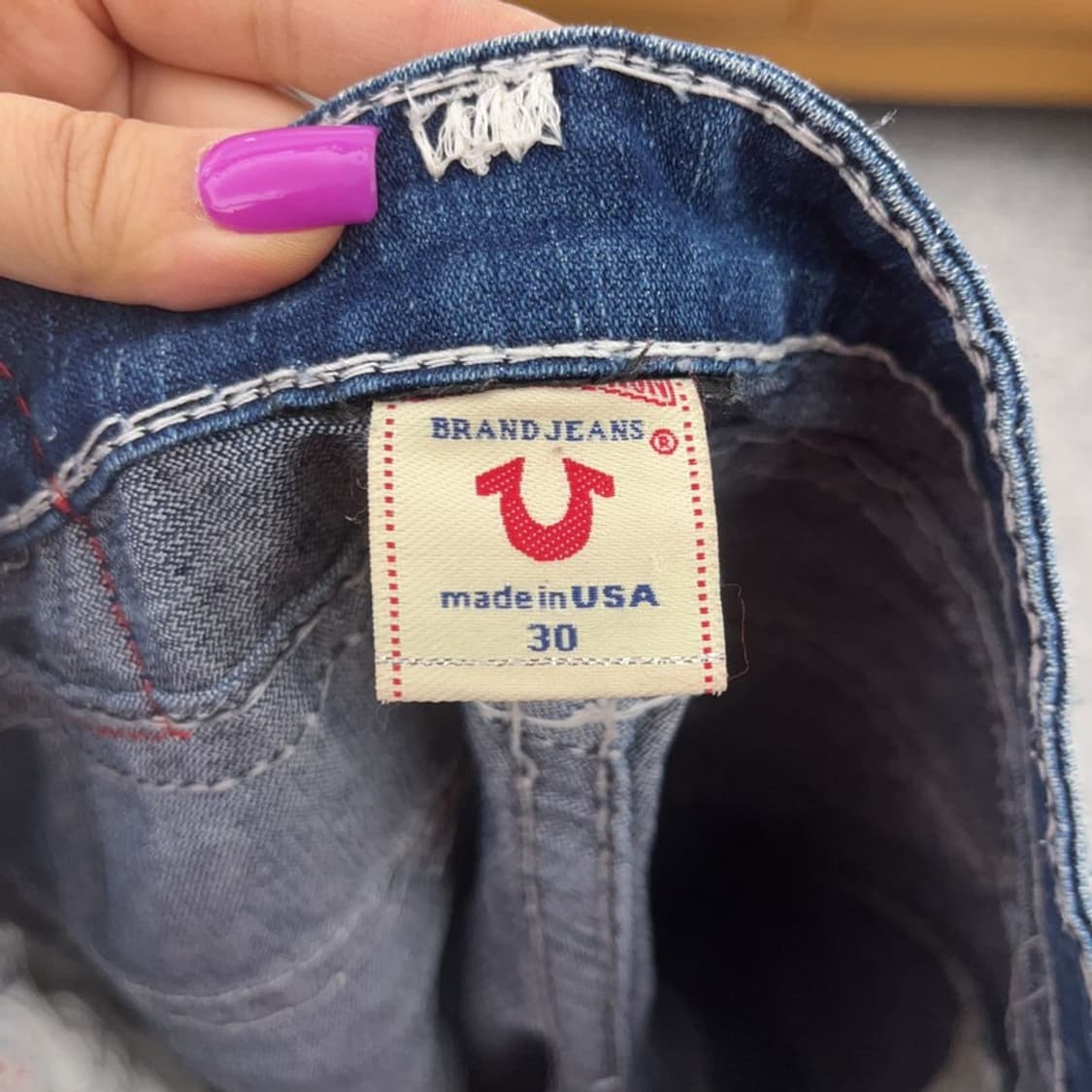 트루릴리전 조이슈퍼티 키치 스티치 포인트 데님팬츠 30인치 C06870 상품이미지6