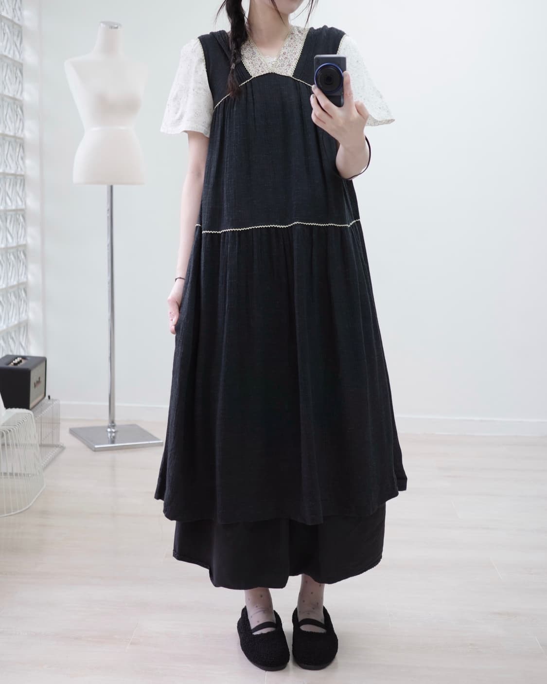 Flower V line kangkang One-piece 상품이미지3