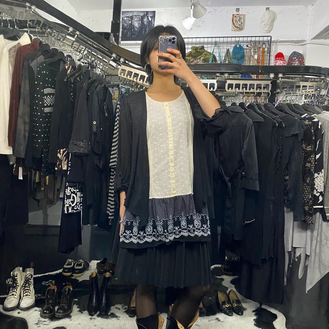 Naturalstore calof 가디건 레이어드 롱슬리브 상품이미지1