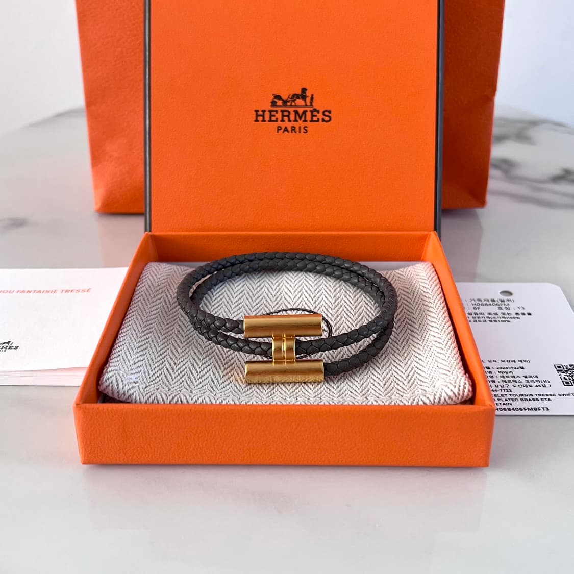 [A급/정품] 에르메스 골드 투니스 트레세 팔찌 상품이미지1