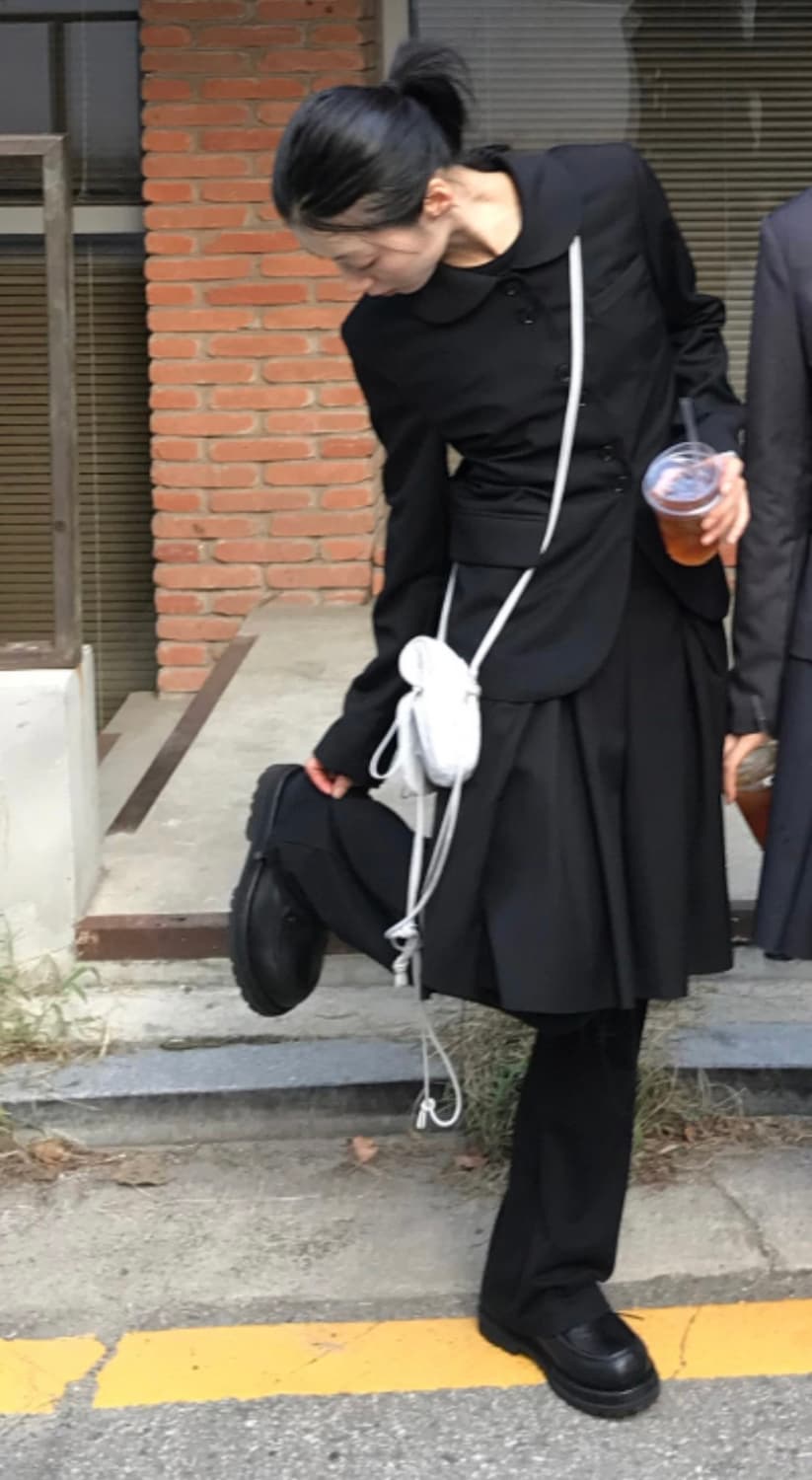 코이세이오st 블랙 자켓 스커트 셋업 상품이미지5