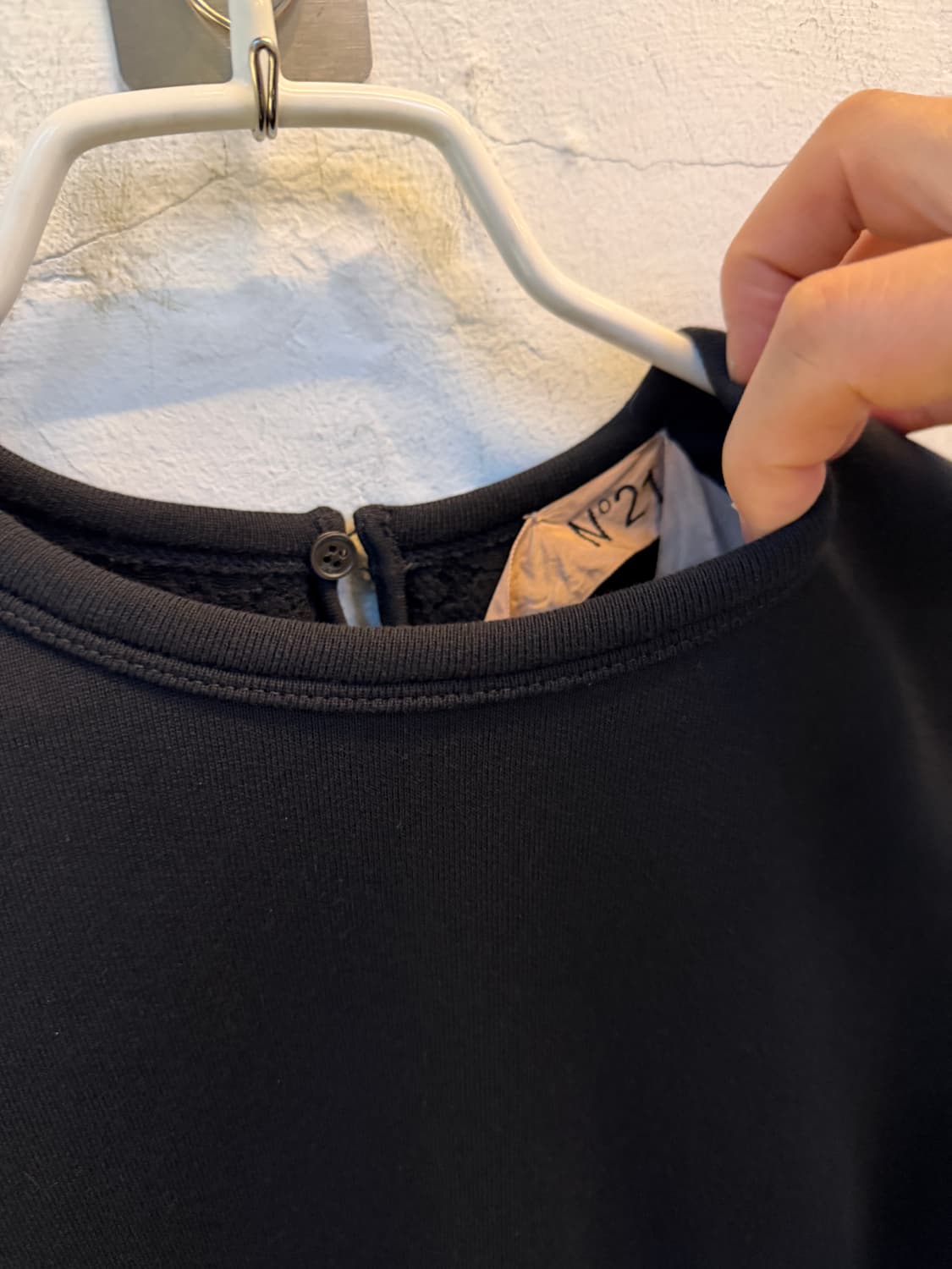 N21 누메로벤투노 레이스 블랙 맨투맨 38 상품이미지2