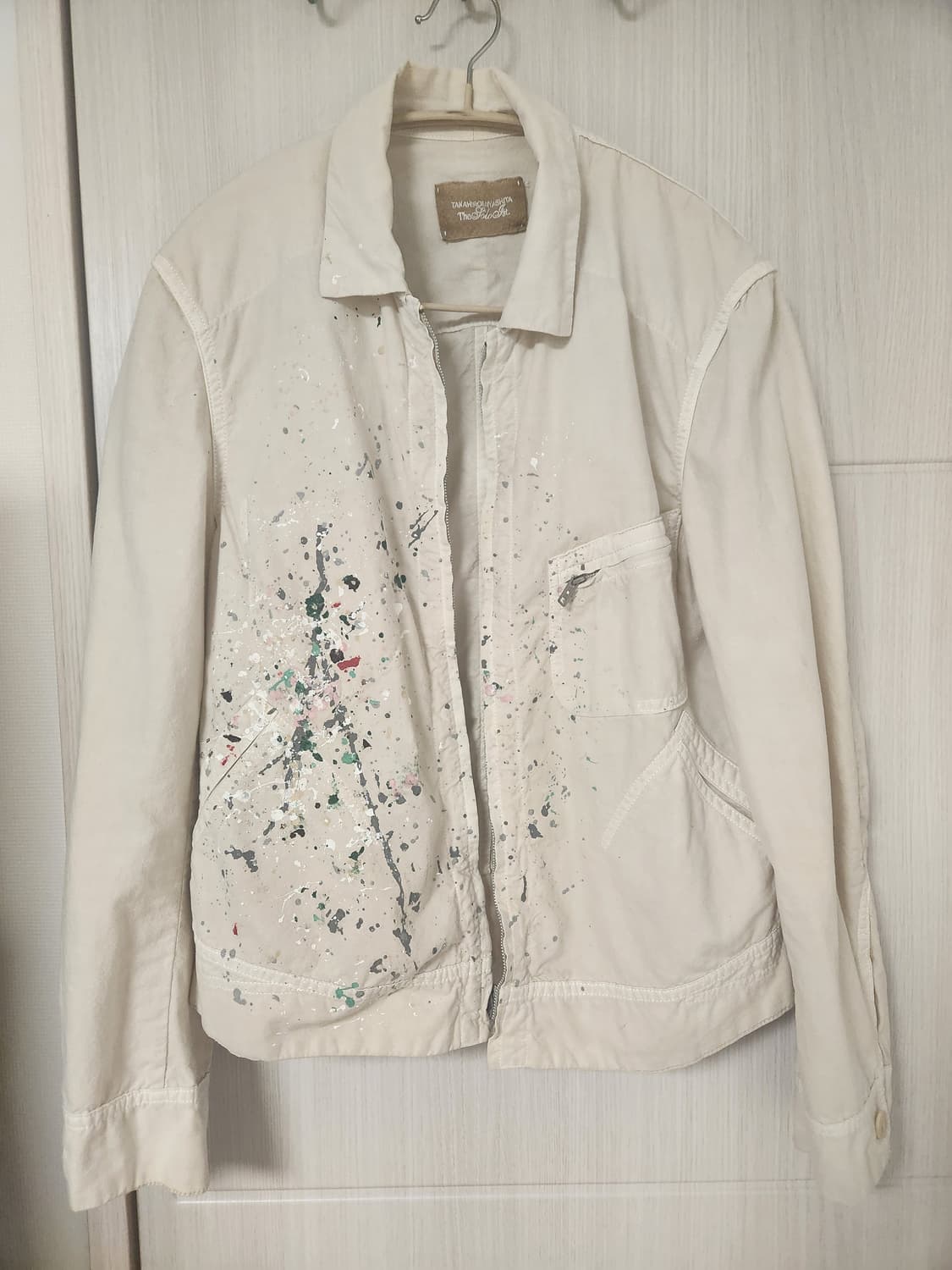 솔로이스트 페인팅 워크자켓 XS사이즈 상품이미지1