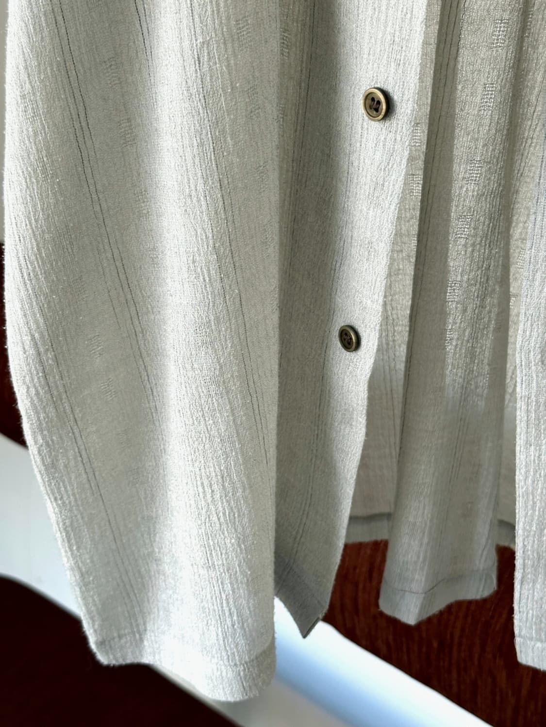 Natural fabric jacquard design half shir 상품이미지4