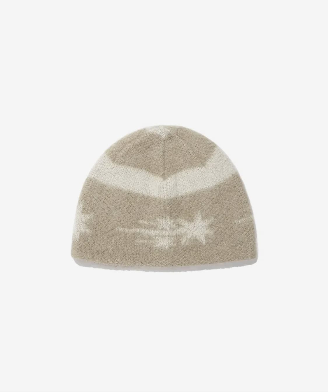 STRIPE 3STAR LOGO MOHAIR BEANIE_BEIGE 상품이미지1