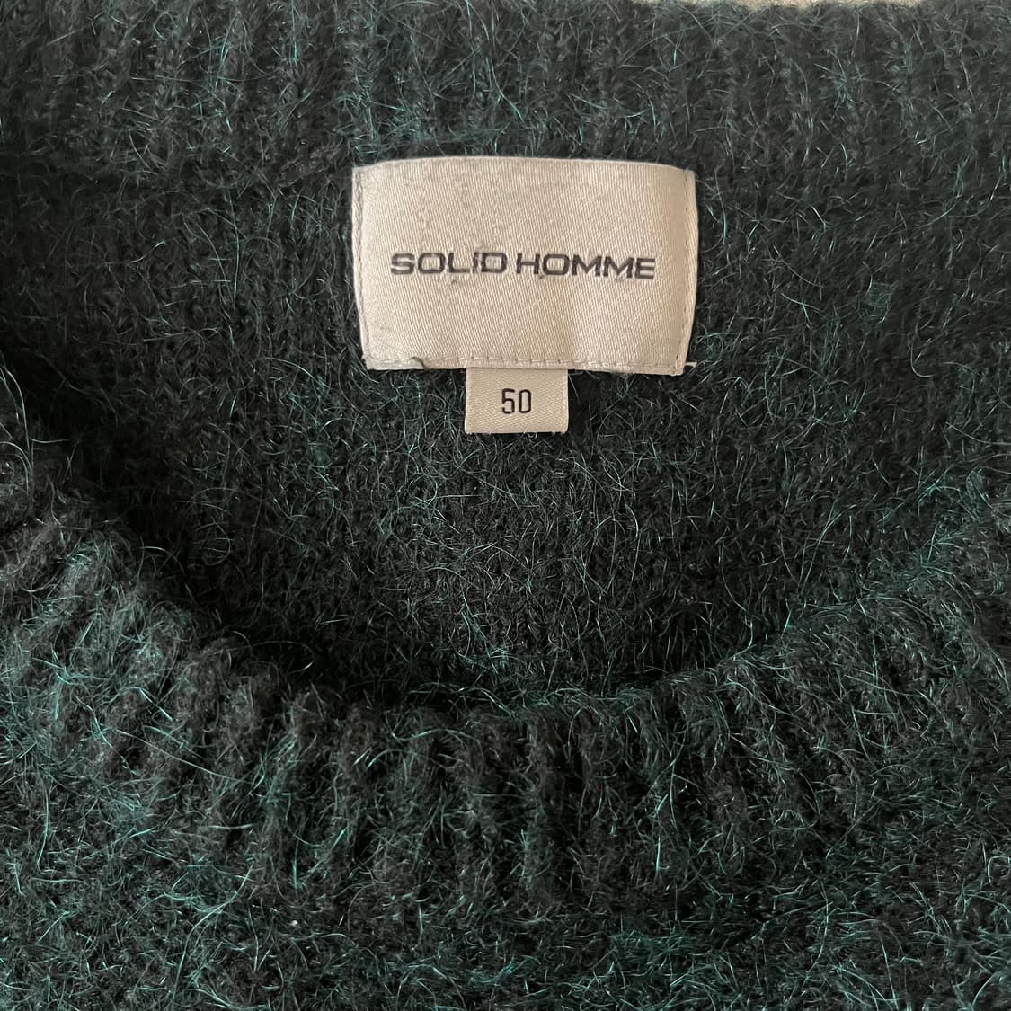 50) 솔리드 옴므 모헤어 니트 다크그린 상품이미지2