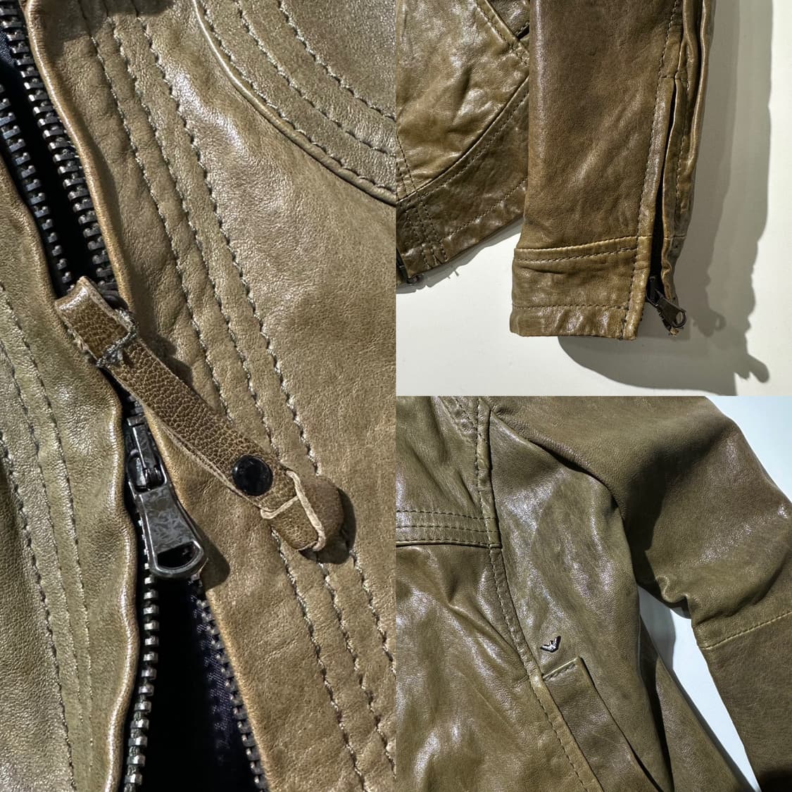 (매장판) 아르마니 진스 램스킨 투웨이 레더 자켓 상품이미지7