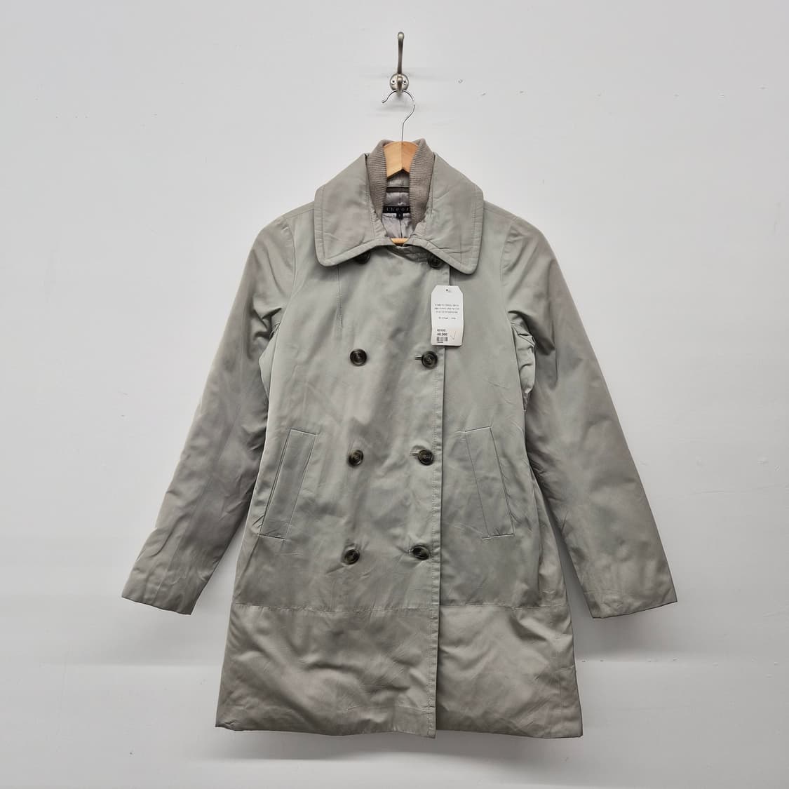 띠어리 더블 버튼 코트 그레이 여성 S 상품이미지1