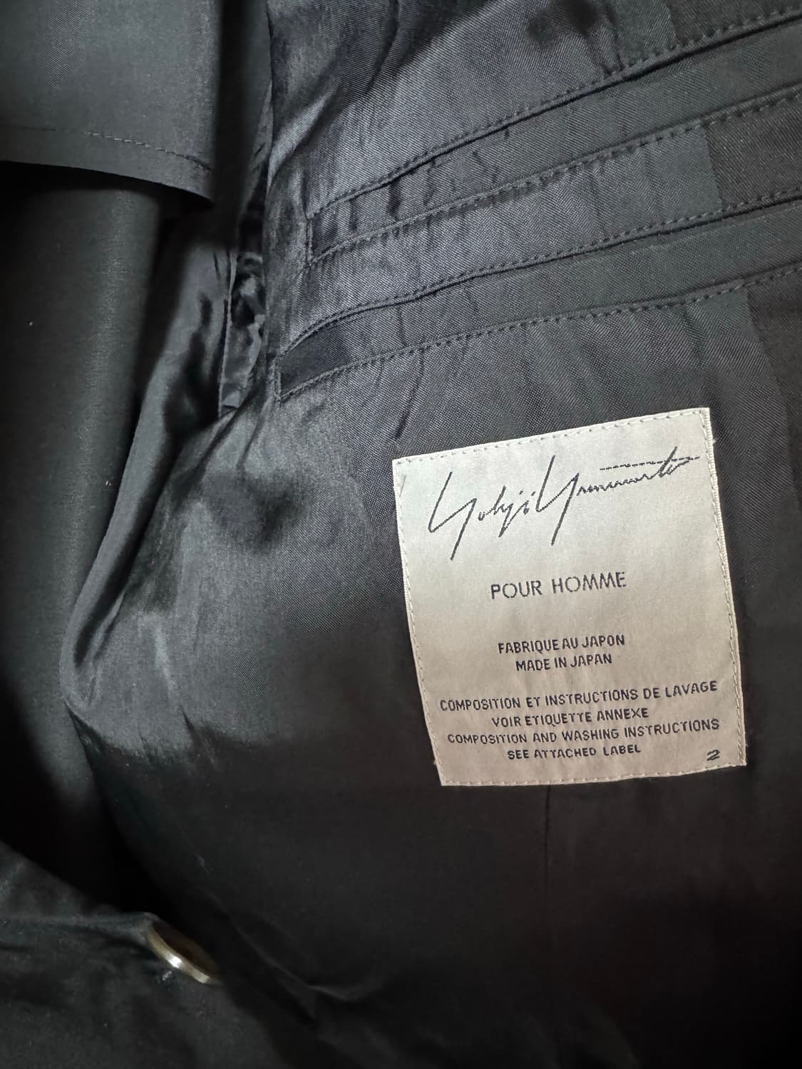 요지야마모토 뿌르옴므 넥 스트랩 버튼 자켓 상품이미지3