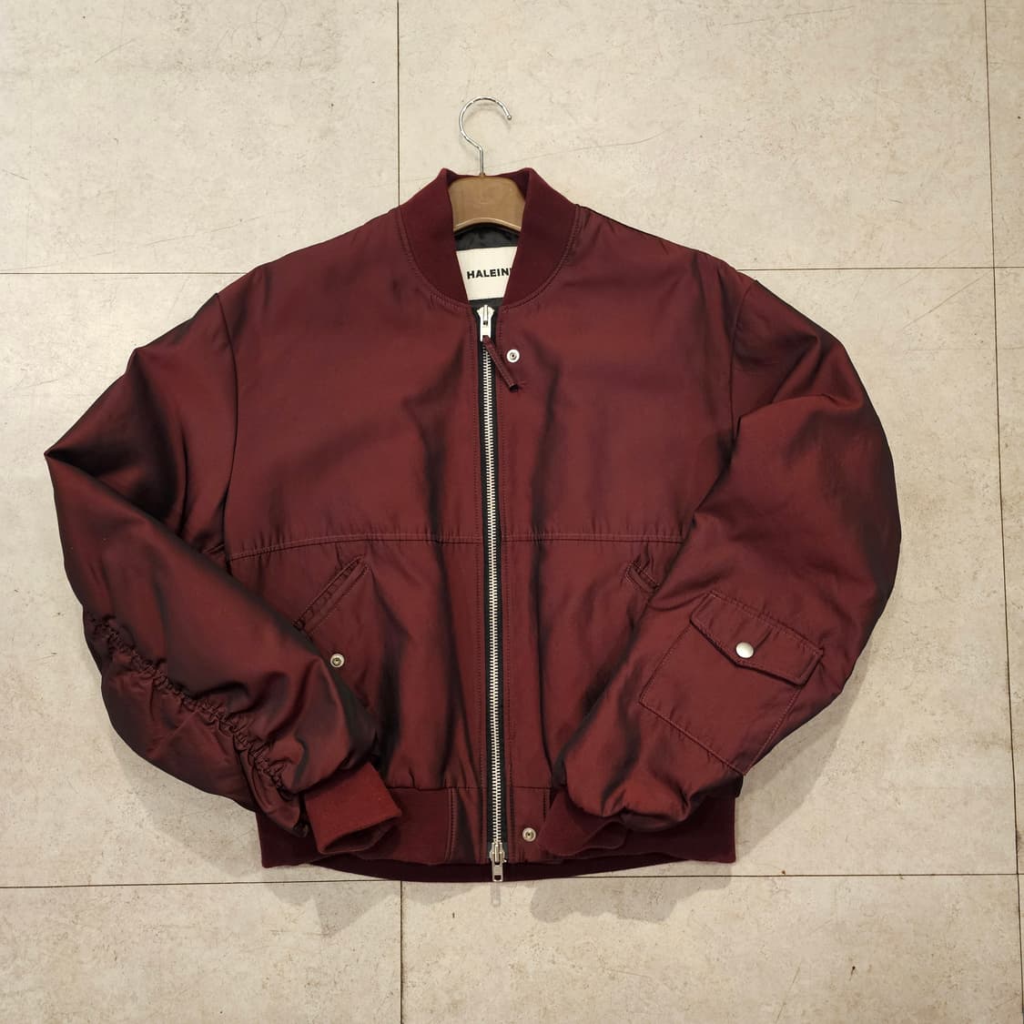 알렌느 버건디 봄버 burgundy  상품이미지1