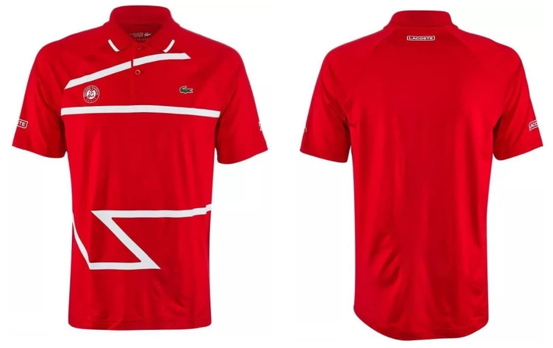 라코스테 롤랑 가로스 노박 조코비치 상의 레드 화이트 상품이미지4