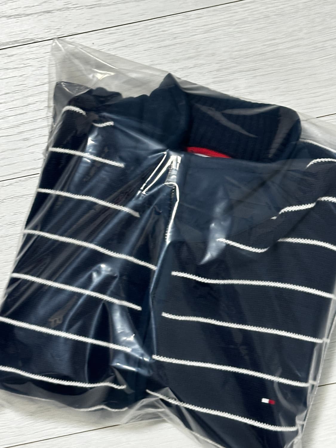 타미힐피거 스트라이프 남성 니트 집업 상품이미지6