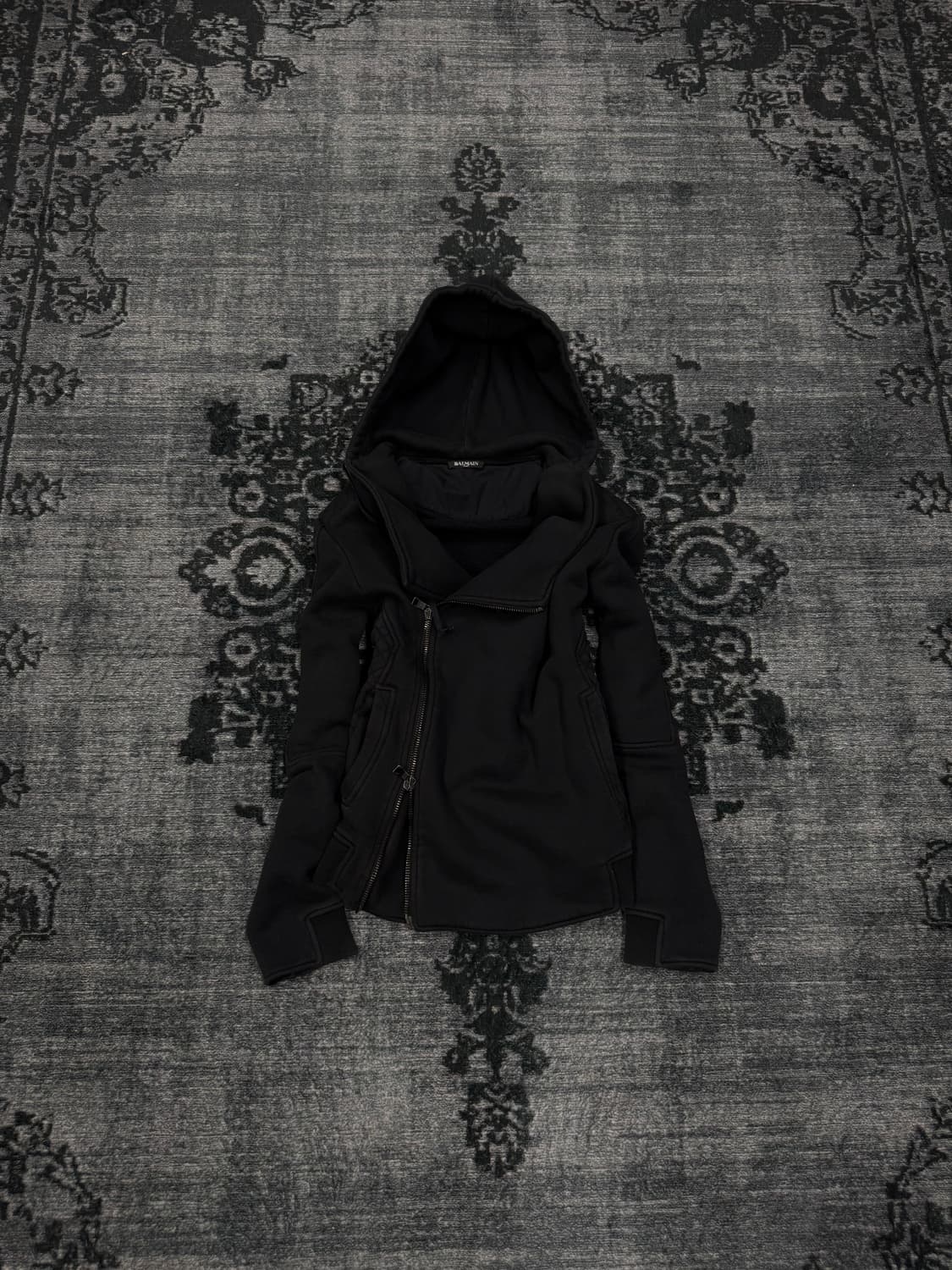 Balmain asymmetric biker hood zip up 상품이미지1