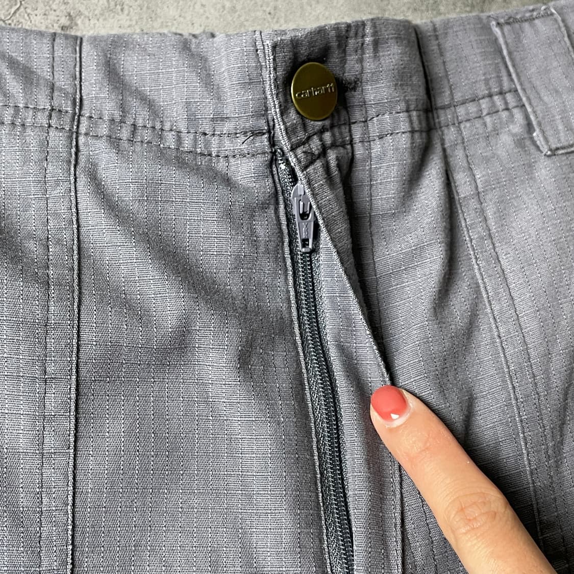 CARHARTT 칼하트 빈티지 하프밴딩 그레이 카고 팬츠 상품이미지3