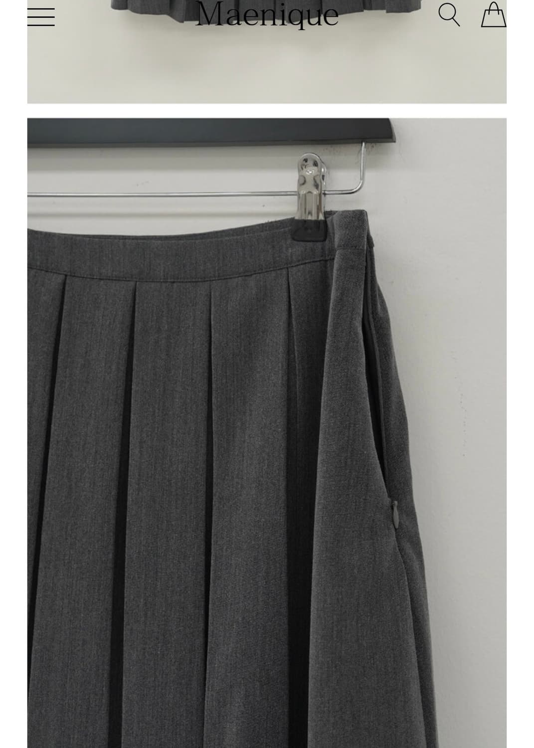 매니크 멜리아 플리츠 베이직 롱 스커트 상품이미지2