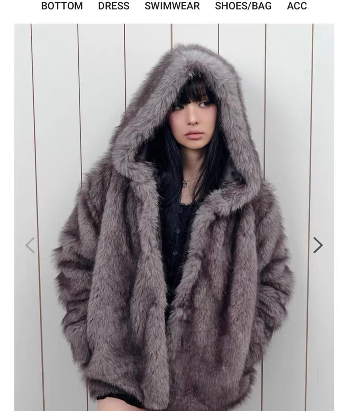 ason KOA HOOD FUR JACKET / GRAY 상품이미지1