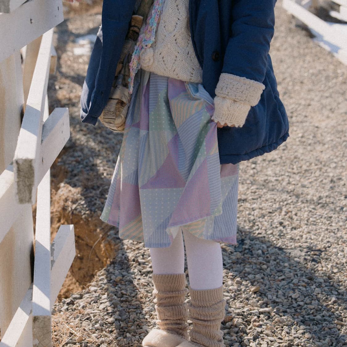 라일락 패치워크 플리츠 스커트 상품이미지10