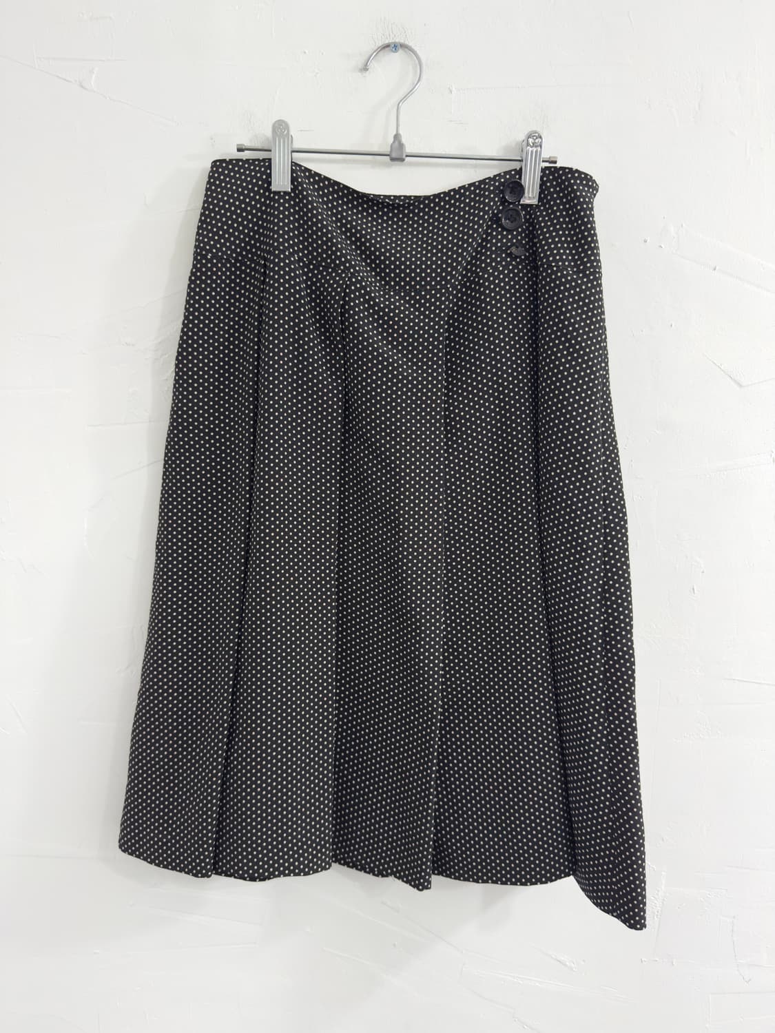 style com dot pleats Skirt 상품이미지3
