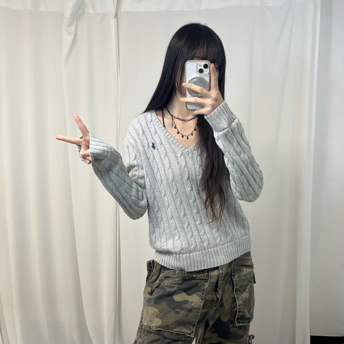 Polo Ralph Lauren Grey Cable Knit 상품이미지2