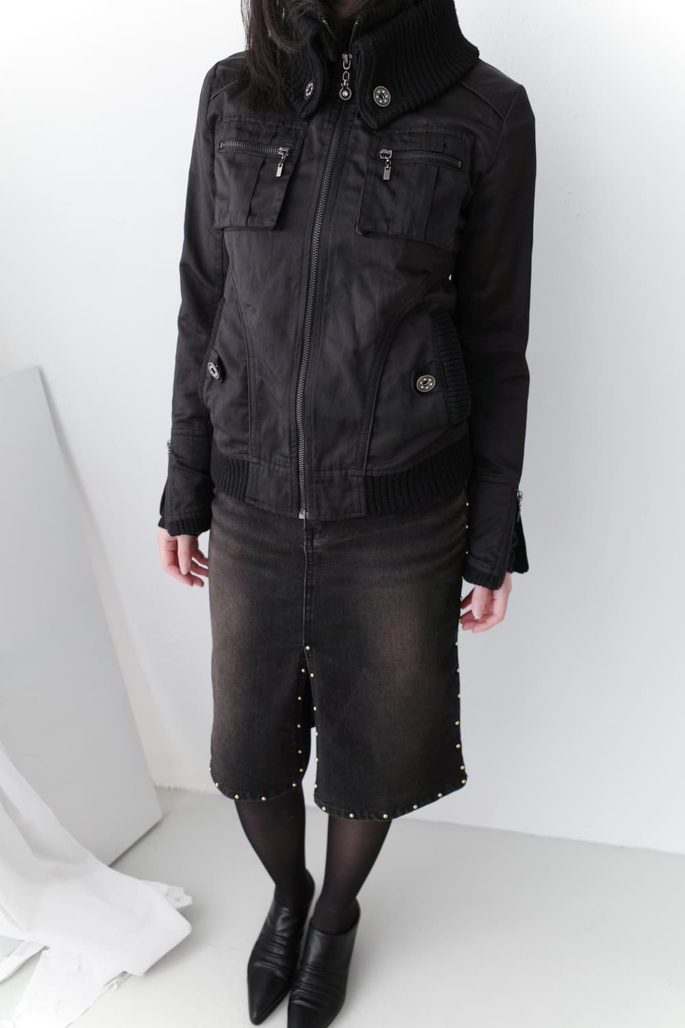 cecil mcbee) zipper line jacket 상품이미지5