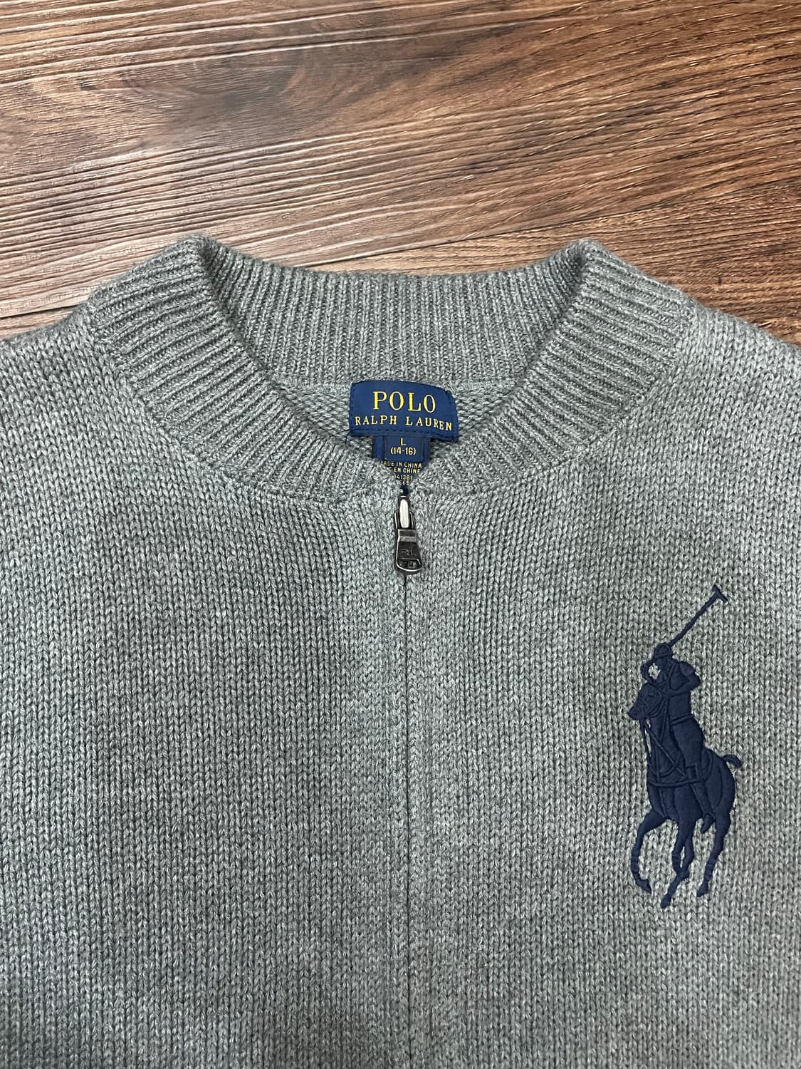 폴로 빅포니 코튼 집업 자켓 그레이 상품이미지2