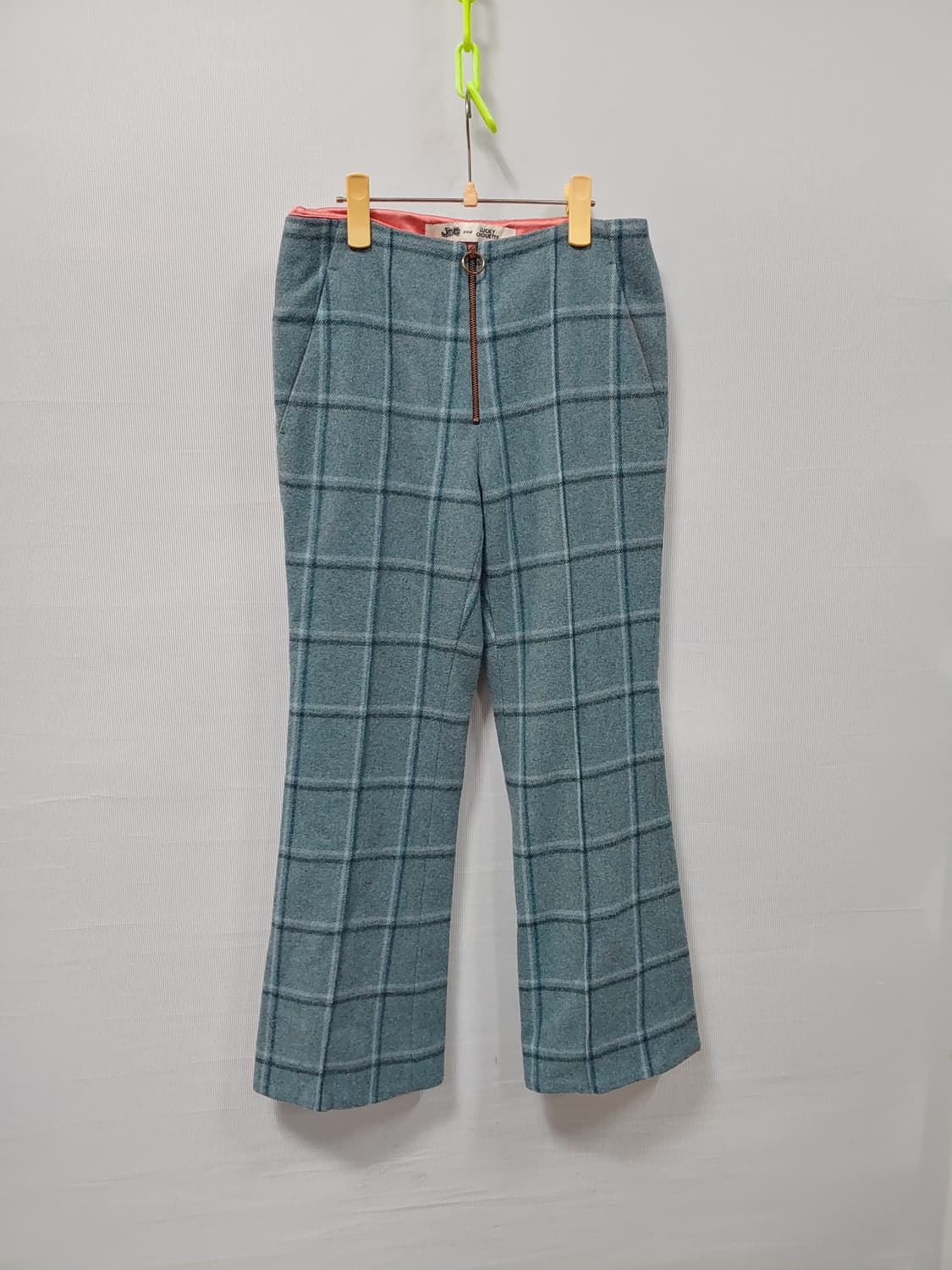 럭키슈에뜨 체크 패턴 부츠컷 여성36 상품이미지1