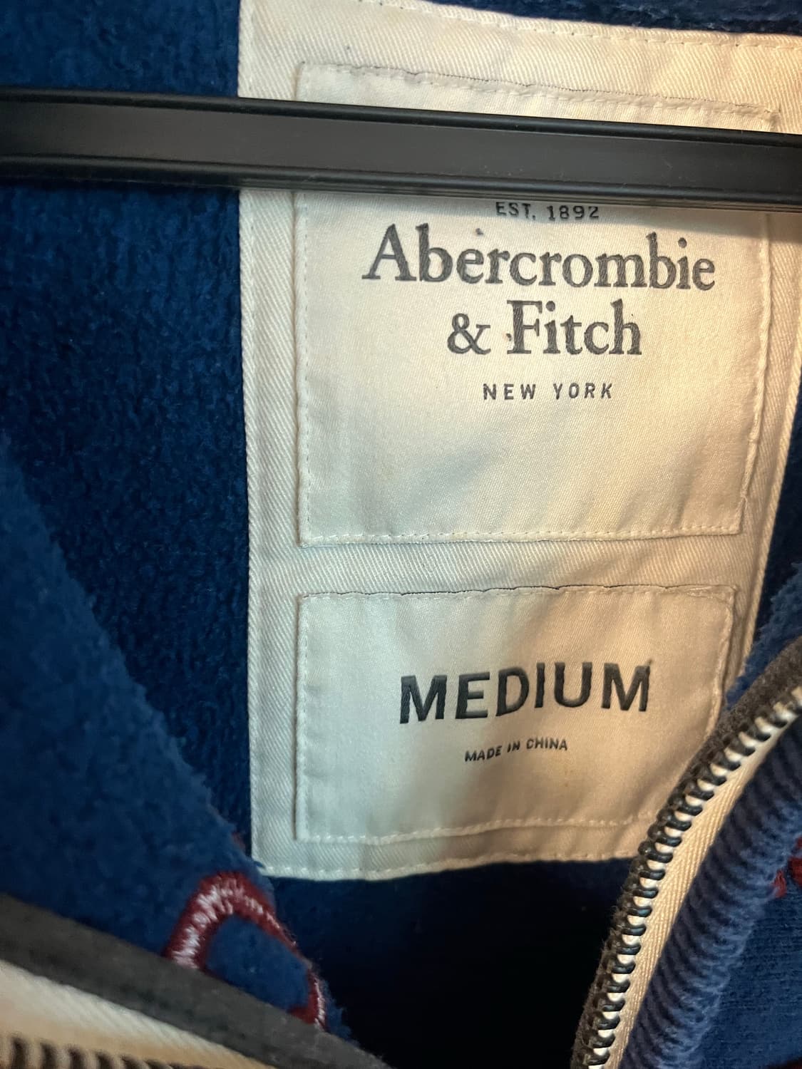 아베크롬비 네이비,블루 후드집업 (M)  상품이미지5