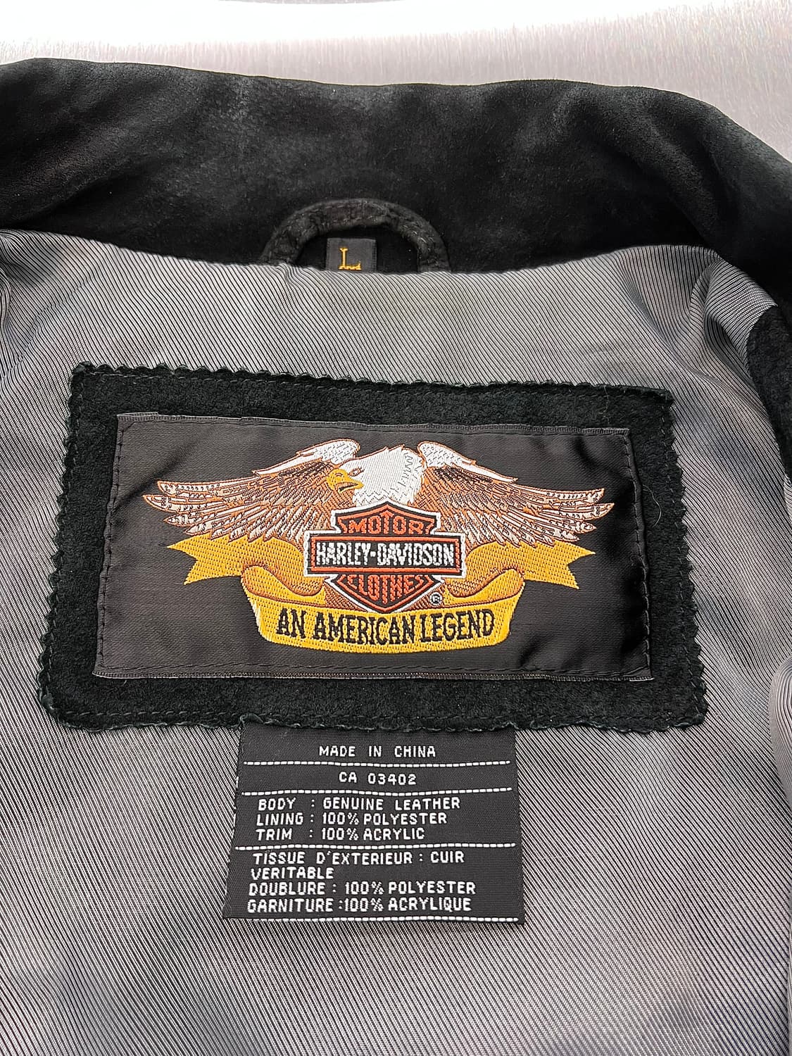 90s 할리데이비슨 블랙 스웨이드 레더 스냅 포켓 라이더 자켓 상품이미지7