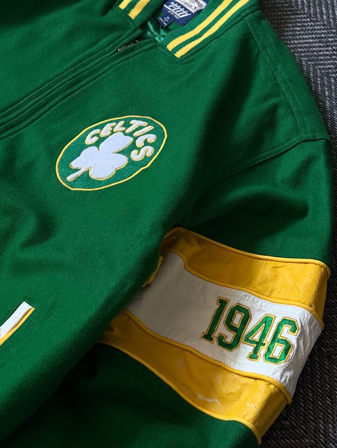 90s 하드우드 클래식 NBA 보스턴 셀틱스 울 바시티 자켓 (110) 상품이미지5