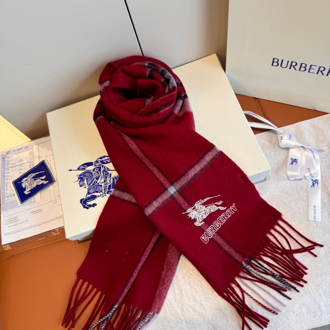버버리 양면 머플러 램스울 100% 추동 단품 상품이미지3