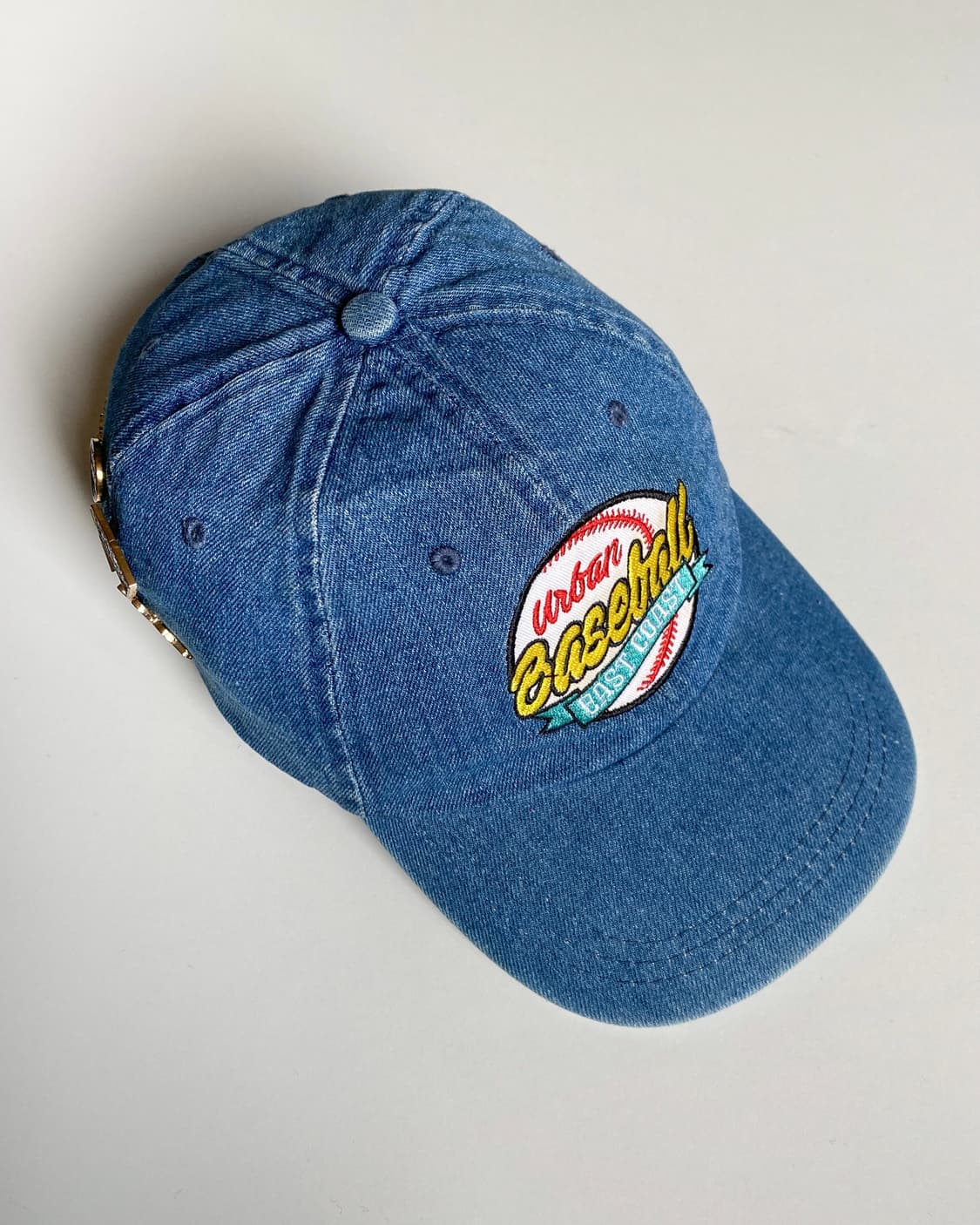 버쉬카 데님 배지 빈티지 볼캡 모자 상품이미지2