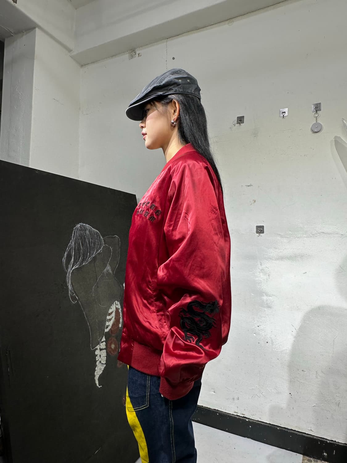 지드래곤 콜라보 빨강 스카잔 자켓 상품이미지5