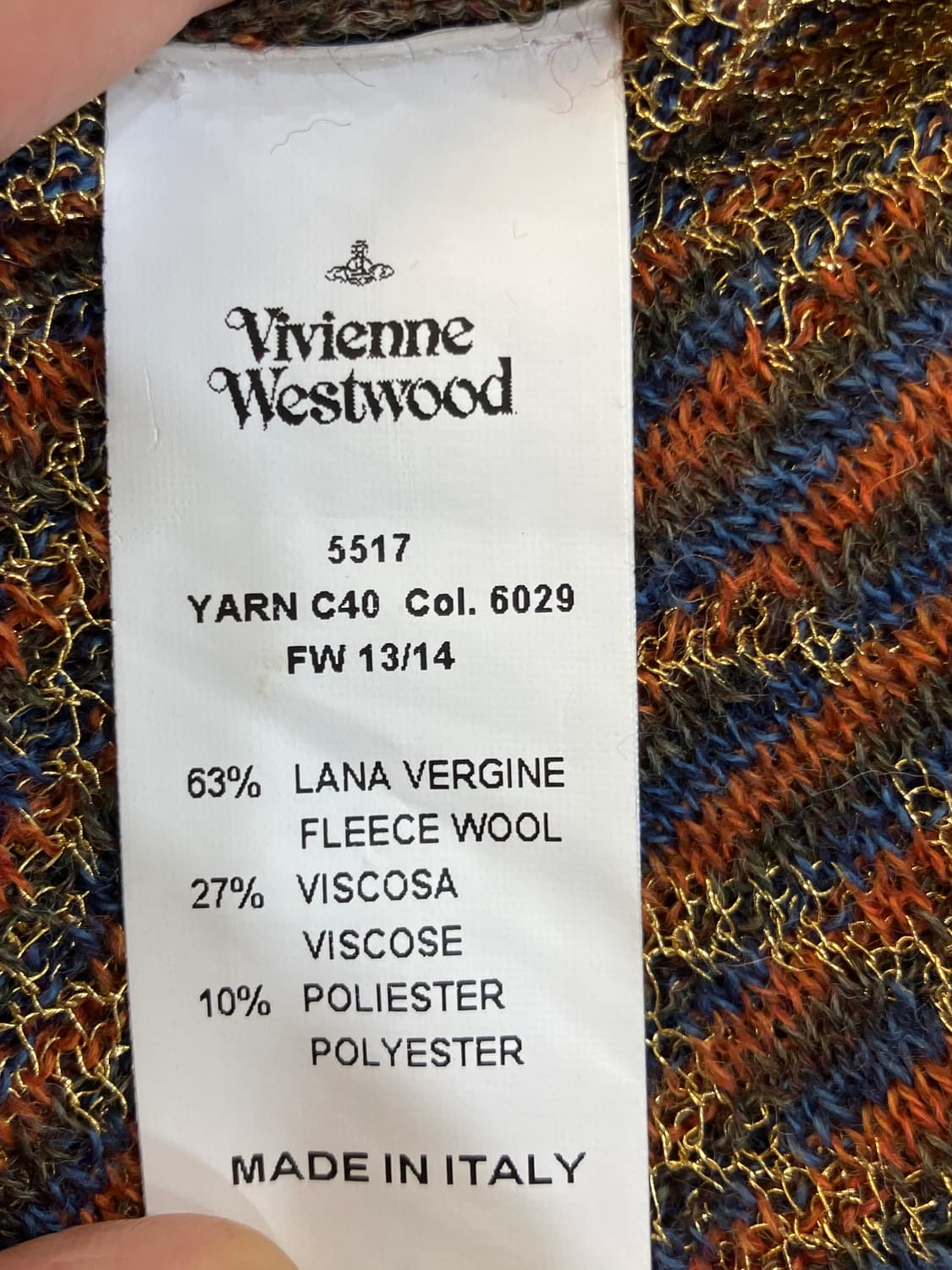 비비안 웨스트우드 빈티지 비대칭 니트 가디건 상품이미지5